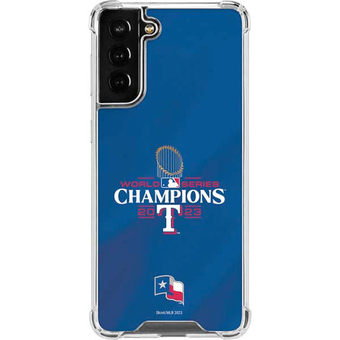 2023 World Series Champions Texas Rangers Galaxy S21 FE Clear Case